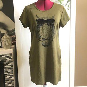 🆕Colori Olive Owlivia T-Shirt Dress XL 🆕NWOT